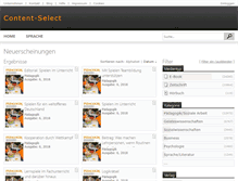 Tablet Screenshot of content-select.com